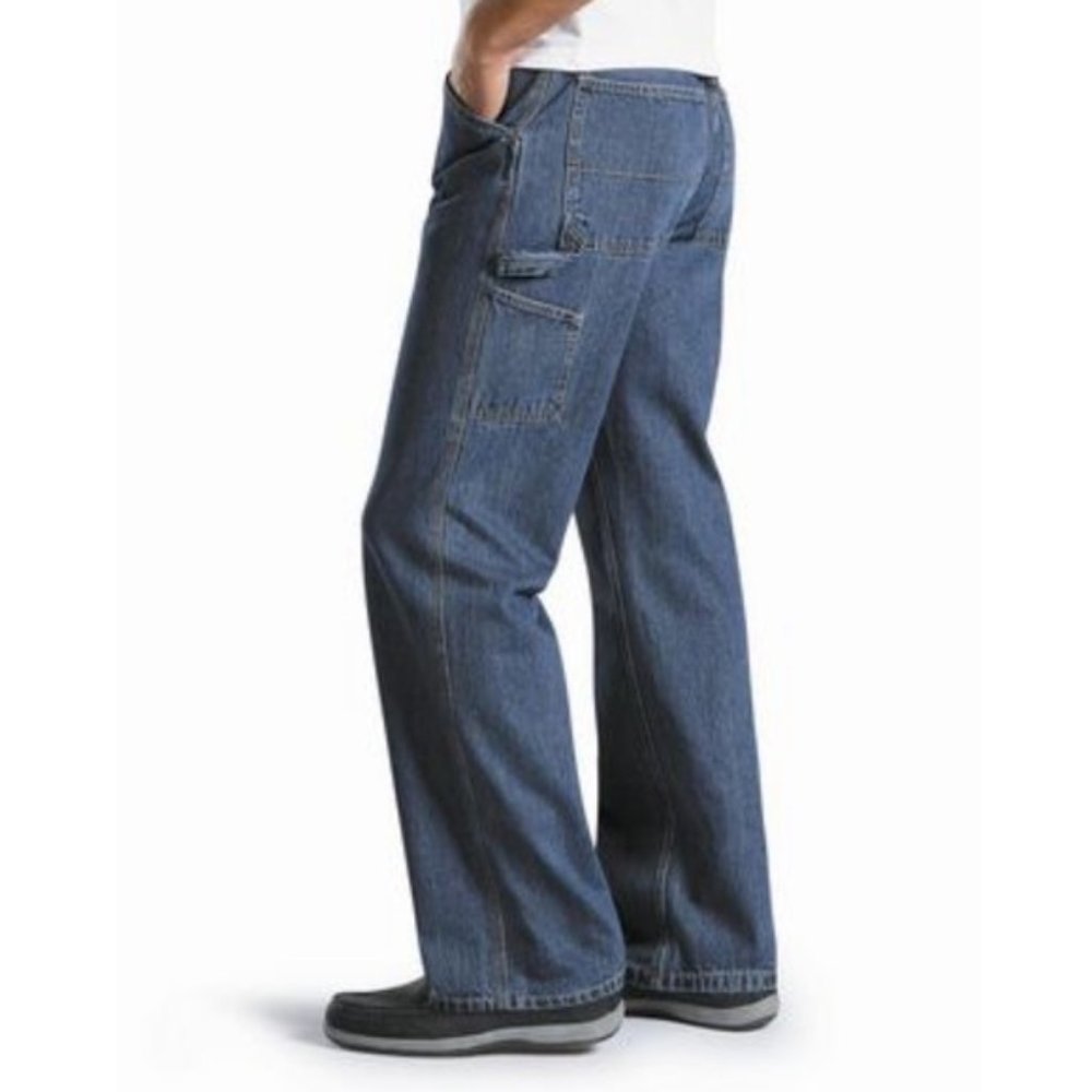 ☀️ 3/$15 George Carpenter Jeans - Relaxed Straight Leg - Medium Blue - Picture 1 of 9
